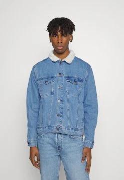 YOURTURN UNISEX - Veste en jean Bonne Qualité coat Col doublé all